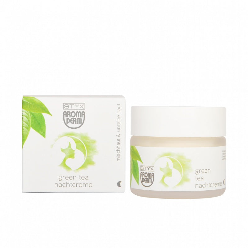 Green tea night cream|50ml|Aroma Derm